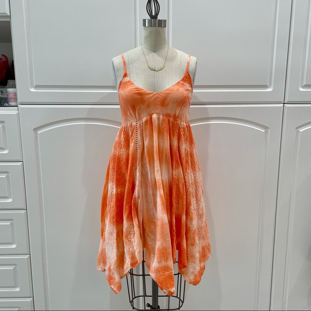 Orange Tie-Dye Dress